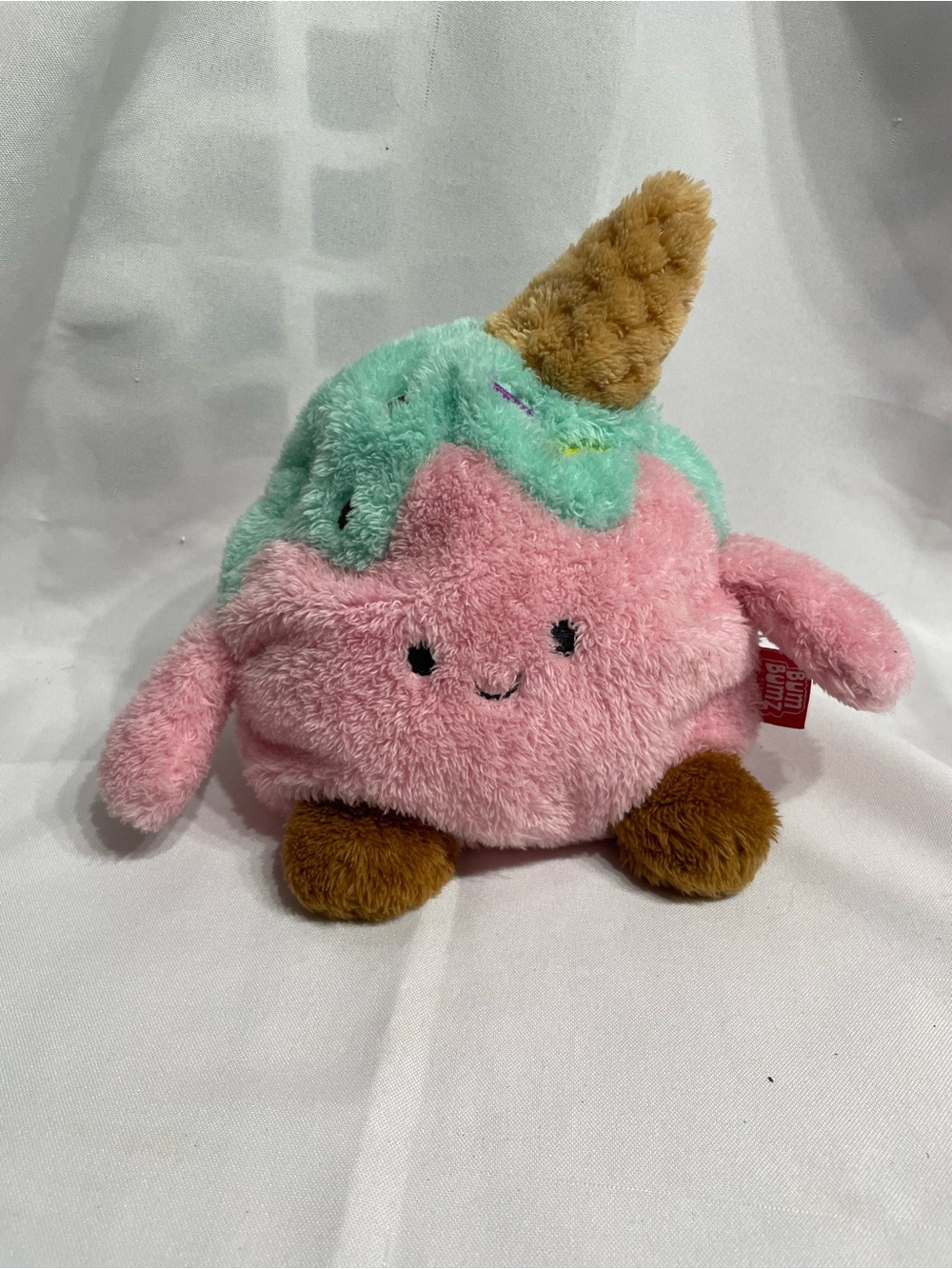 Large 8” BUMBUMZ PoolsideBumz Isabella the Ice Cream plush toy Melty Ice Cream